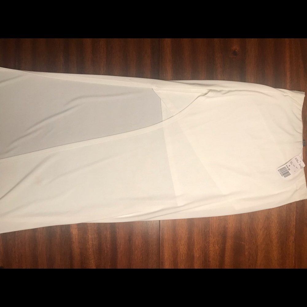 Long white maxi skirt